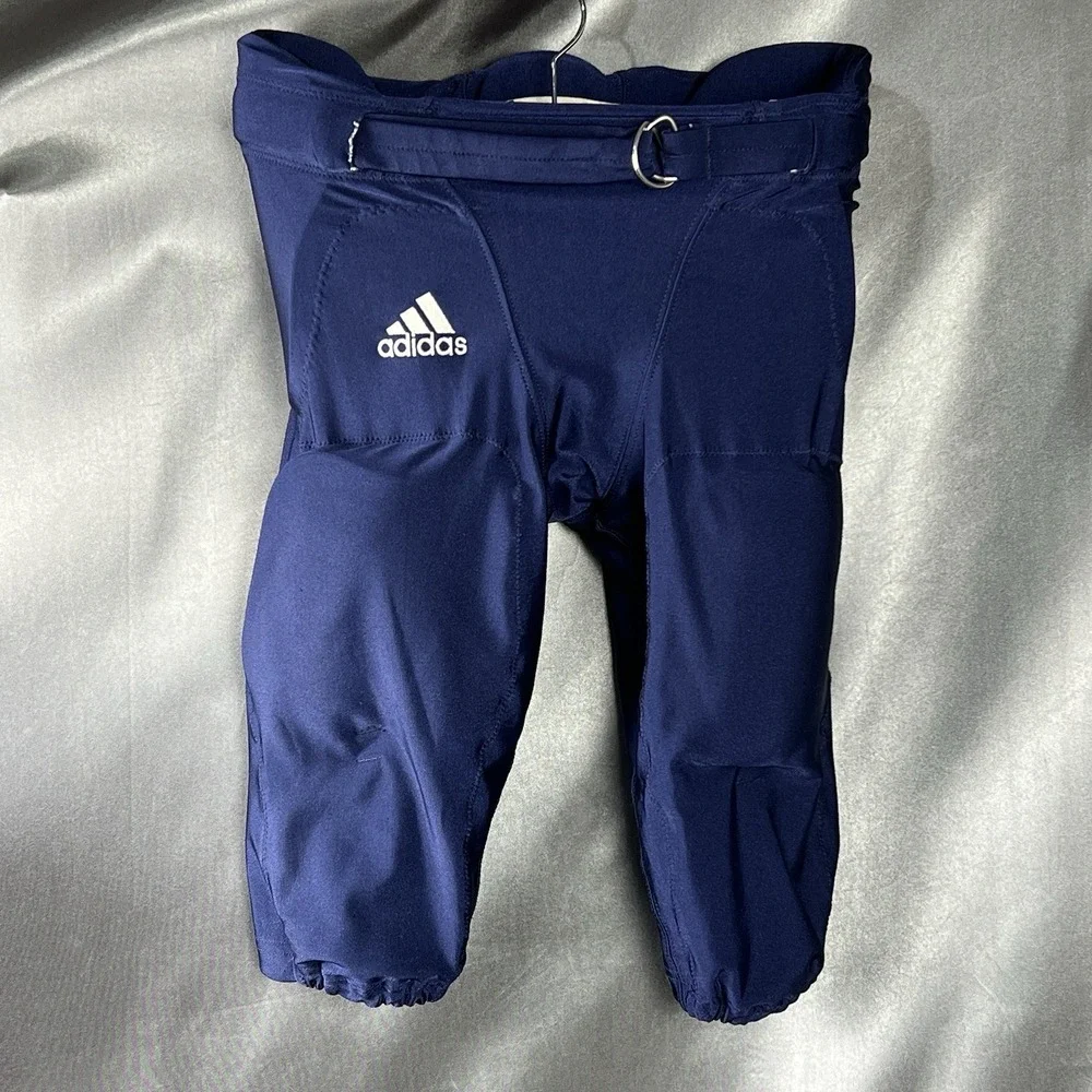 Adidas Integrated 7 Pad Football Padded Pants Adult Size S Navy Blue Cropped